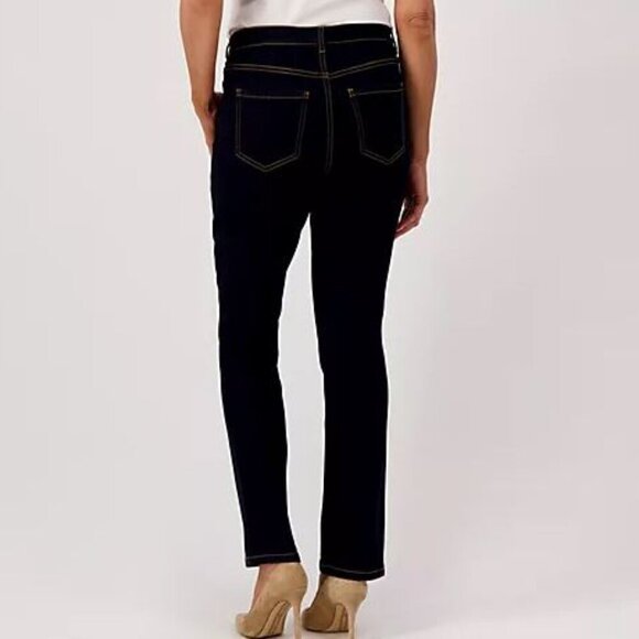 Studio Park Jeans Stretch Pull On Tummy Panel Dark Wash High Rise 4 Pockets MT - Picture 7 of 8